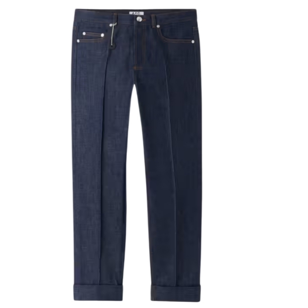 A.P.C. RTH Raw Dark Denim Mens  Jeans In Indigo With Center Pleat Size 30 NWOT